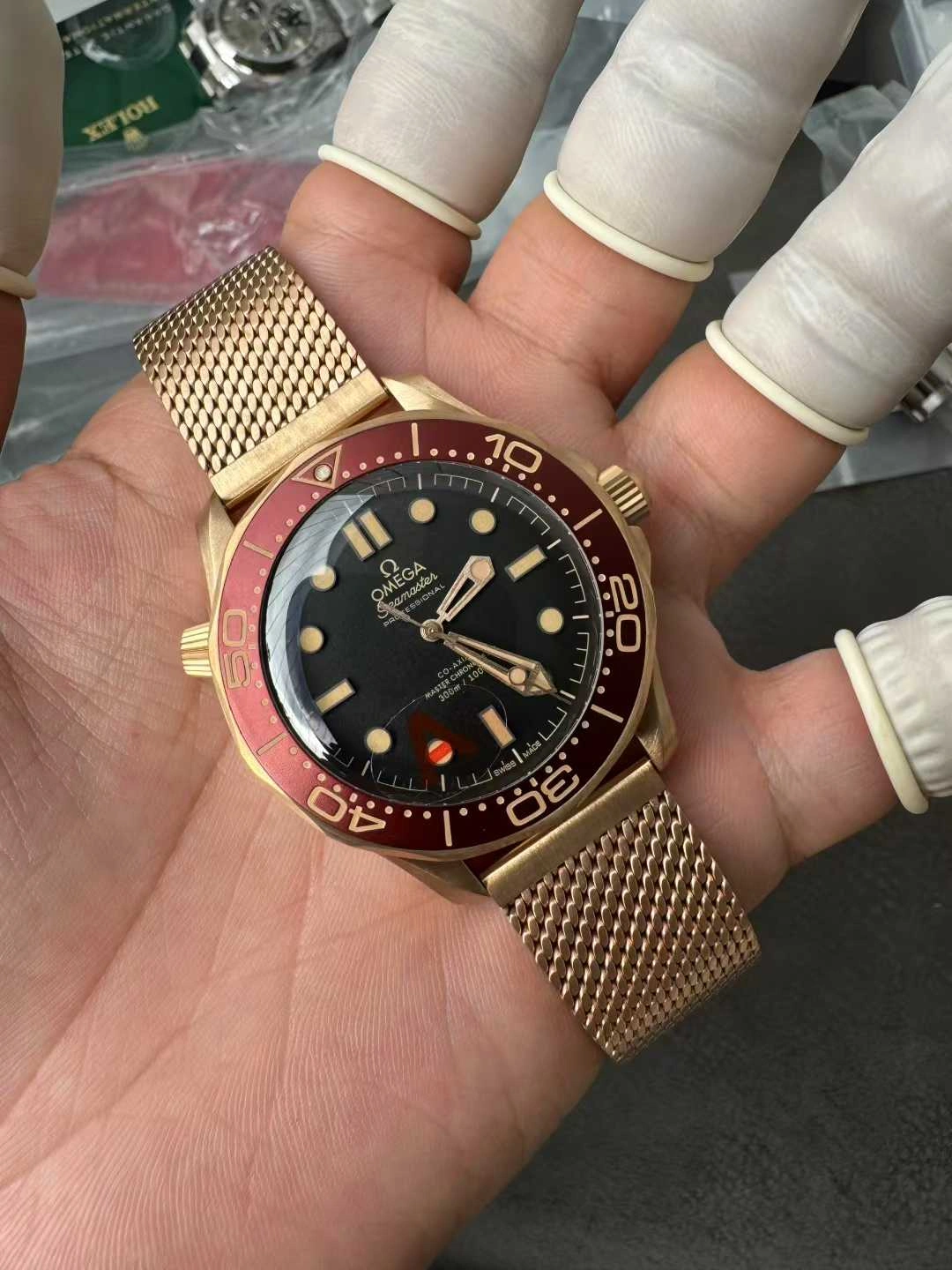 CBD Factory Omega Seamaster Diver 300M 007 “No Time To Die” Matte Tropical Brown Black Dial Titanium Mesh Bracelet(210.90.42.20.01.003) 1:1 Super Clone – 8806 Movement Stretchable 225